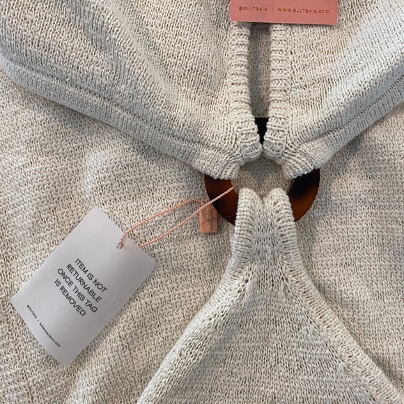 NWT Cult Gaia Bank Cutout Knit Maxi Dress in Off White Size Medium - Picture 4 of 4